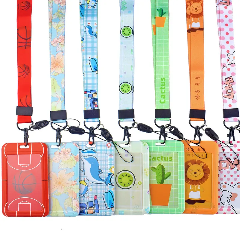 Student Badge Holder Neck Strap Office Lady Cute ID Holder Lanyard