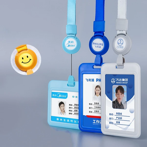 Solid Meeting Exhibition Business ID Lanyard with Custom Company Logo