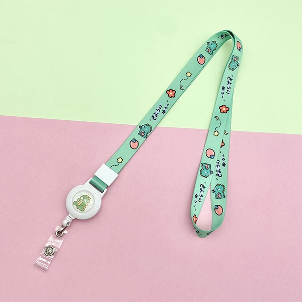 Promotional High Quality Cartoon Anime Sublimation Pull Reel Lanyard