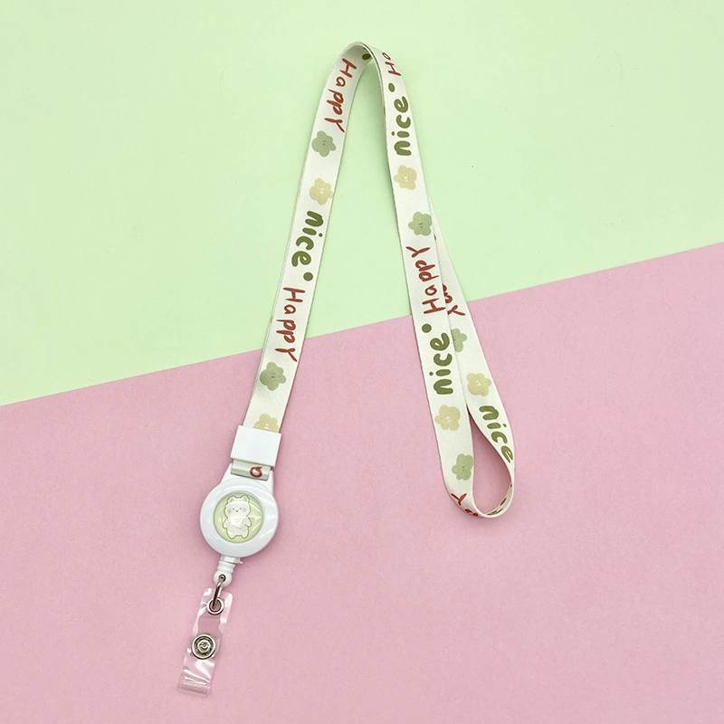 Promotional High Quality Cartoon Anime Sublimation Pull Reel Lanyard