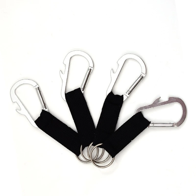 Wholesale Custom Short Aluminium Climbing Carabiner Keychain Lanyard