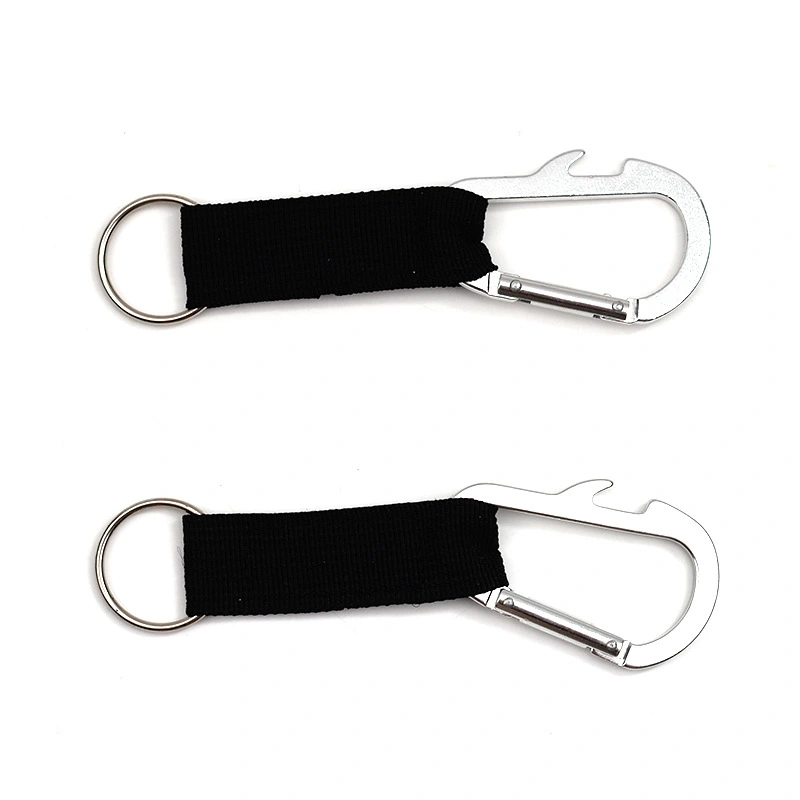 Wholesale Custom Short Aluminium Climbing Carabiner Keychain Lanyard