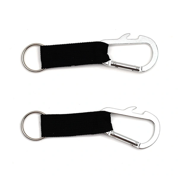 Wholesale Custom Short Aluminium Climbing Carabiner Keychain Lanyard