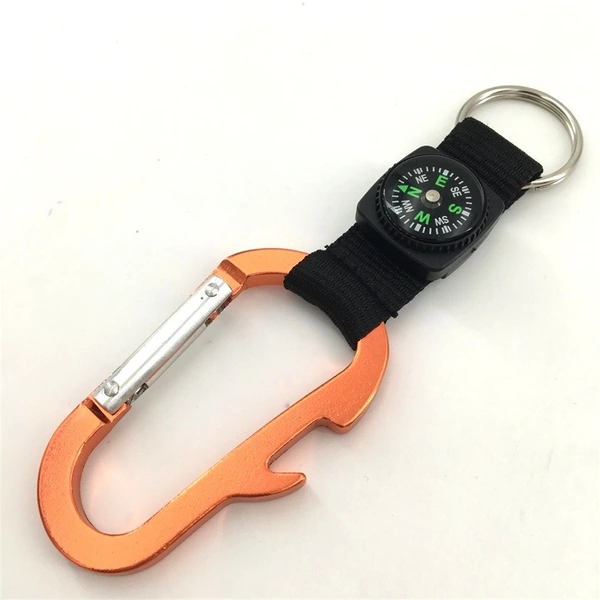 Short Tactical Compass Carabiner Strap for Outdoor Camping Hiking
