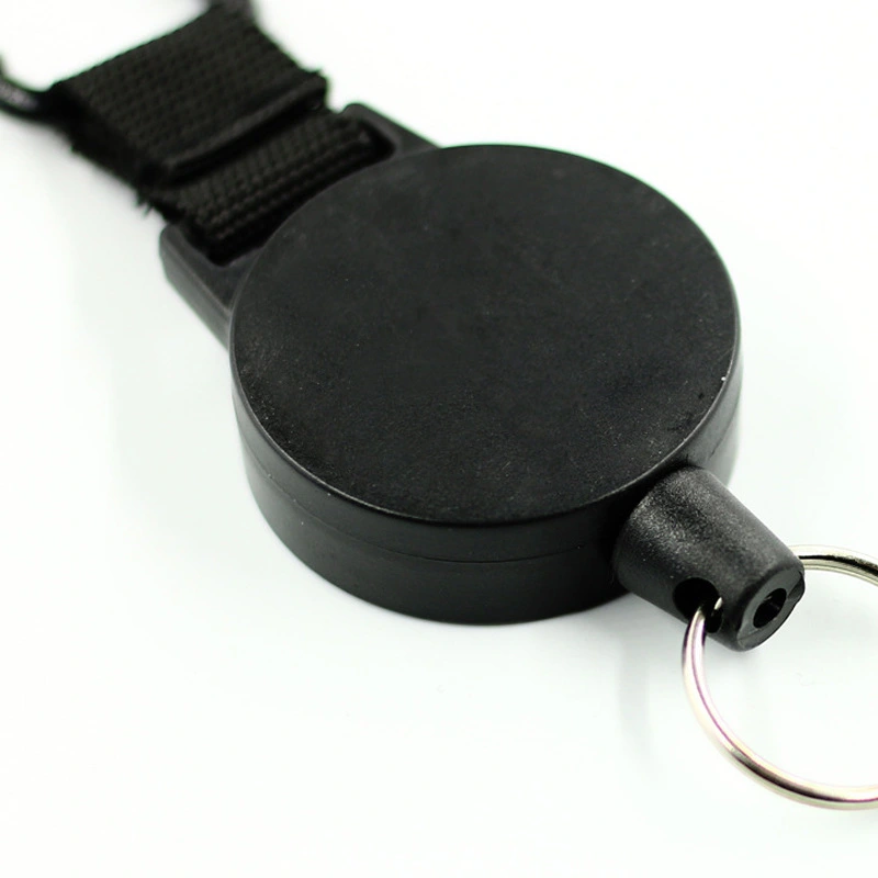 Novelty Tactical Combat Short Carabiner Hook Strap with Pull Reel