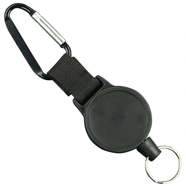 Novelty Tactical Combat Short Carabiner Hook Strap with Pull Reel