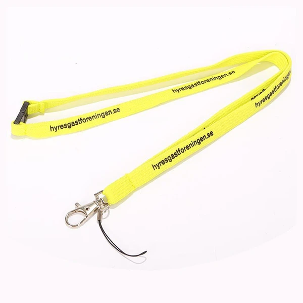 Custom Logo Flat Silk Screen Tubular Lanyard/PK Lanyard Neck Strap