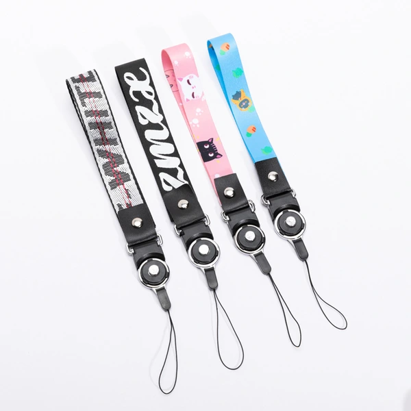 Promotional Custom Heat Transfer Wristlet Keychain Phone Strap
