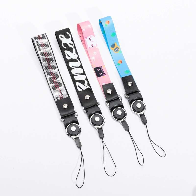Promotional Custom Heat Transfer Wristlet Keychain Phone Strap