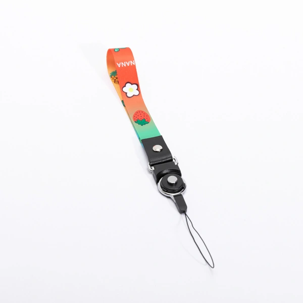 Promotional Custom Heat Transfer Wristlet Keychain Phone Strap
