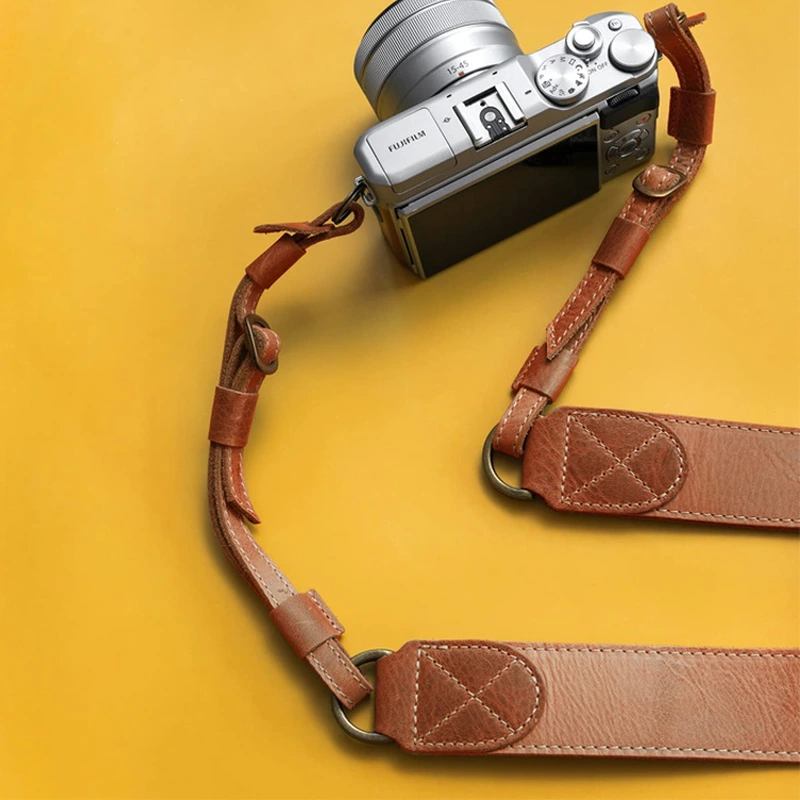 Genuine Leather Camera Neck Shoulder Belt Neck Strap for DSLR