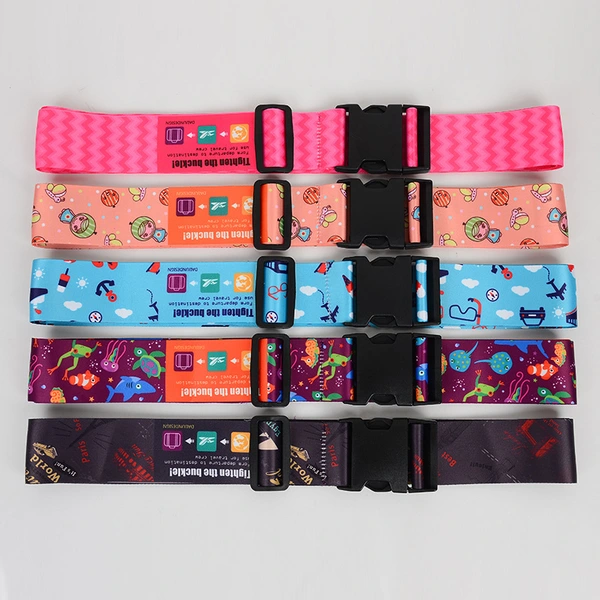 Custom Sublimation Adjustable Travelling Luggage Belt