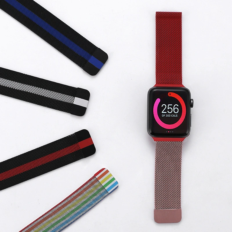 Mesh Stainless Steel Metal Smart Watch Strap Band for Apple Watch Band