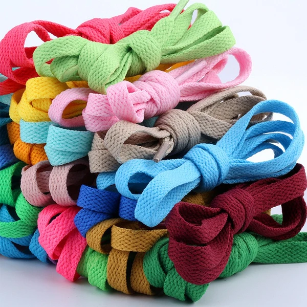 Solid Athletic Sneaker Flat Shoe String Promotional Shoe Ropes