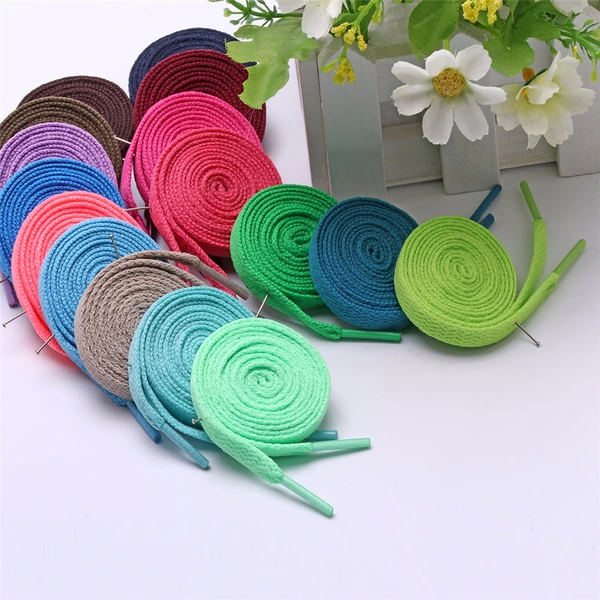 Solid Athletic Sneaker Flat Shoe String Promotional Shoe Ropes
