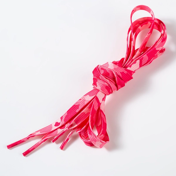 Customized Heat Transfer Print Polyester Flat Camo Shoe Strings Ropes