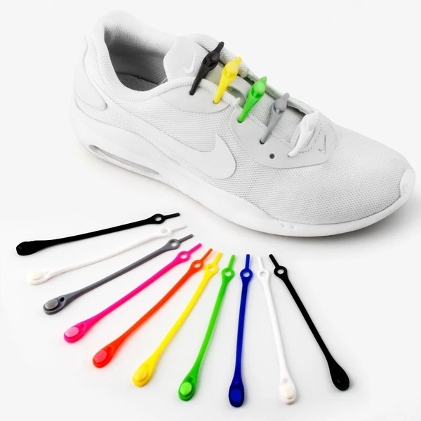 Promotional Fashion Stretch Rubber Tie-Free Sneaker Shoe Lace