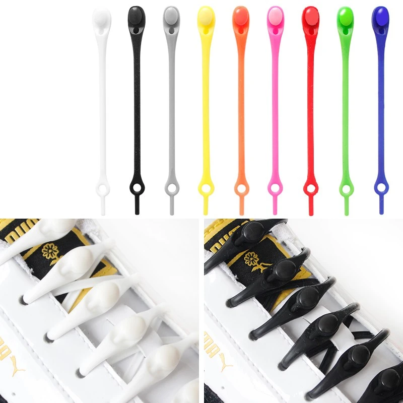 Promotional Fashion Stretch Rubber Tie-Free Sneaker Shoe Lace