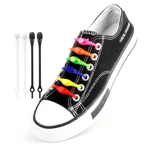 Promotional Fashion Stretch Rubber Tie-Free Sneaker Shoe Lace