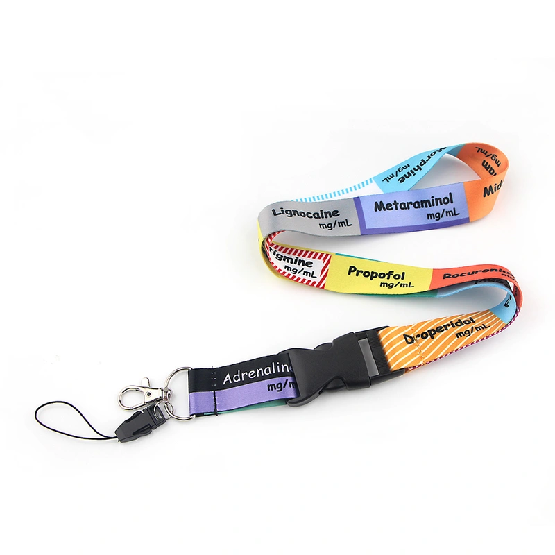 Factory Direct Wholesale Cheap Stylish Heat Transfer Print Lanyard