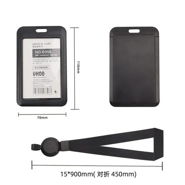 Working Permit Retractable Badge Reel Lanyard with ID Badge Holder