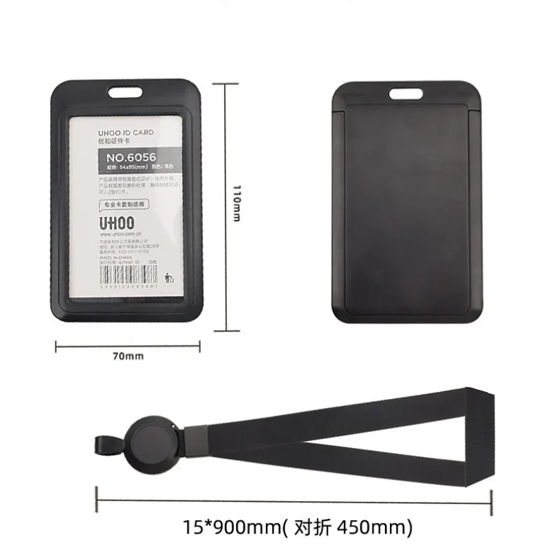 Working Permit Retractable Badge Reel Lanyard with ID Badge Holder