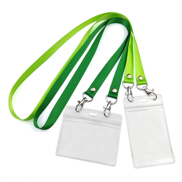Custom Printed Double Hook ID Badge Holder Lanyard ID Neck Strap