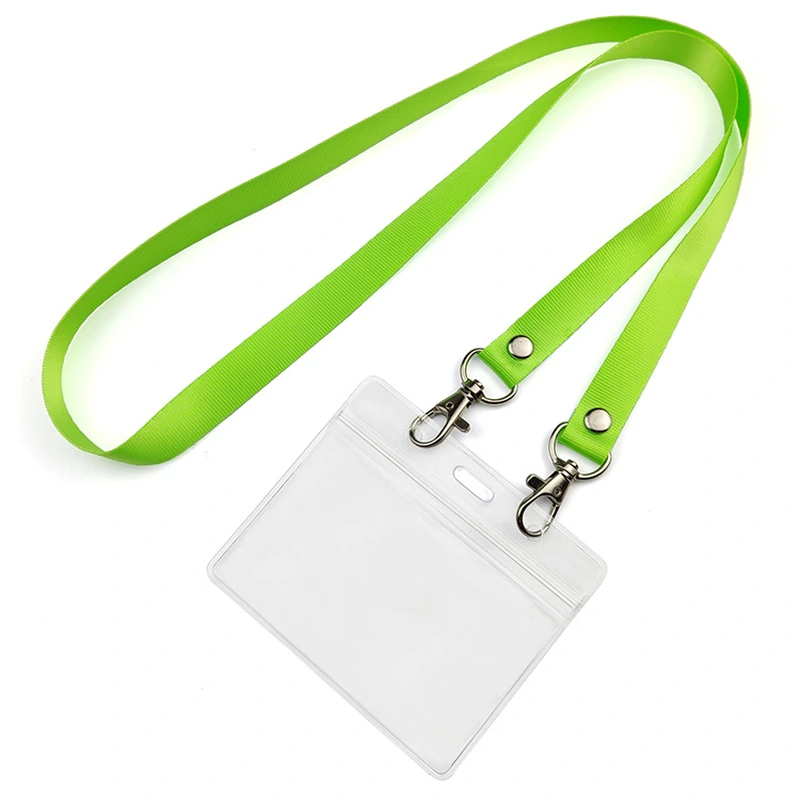 Custom Printed Double Hook ID Badge Holder Lanyard ID Neck Strap