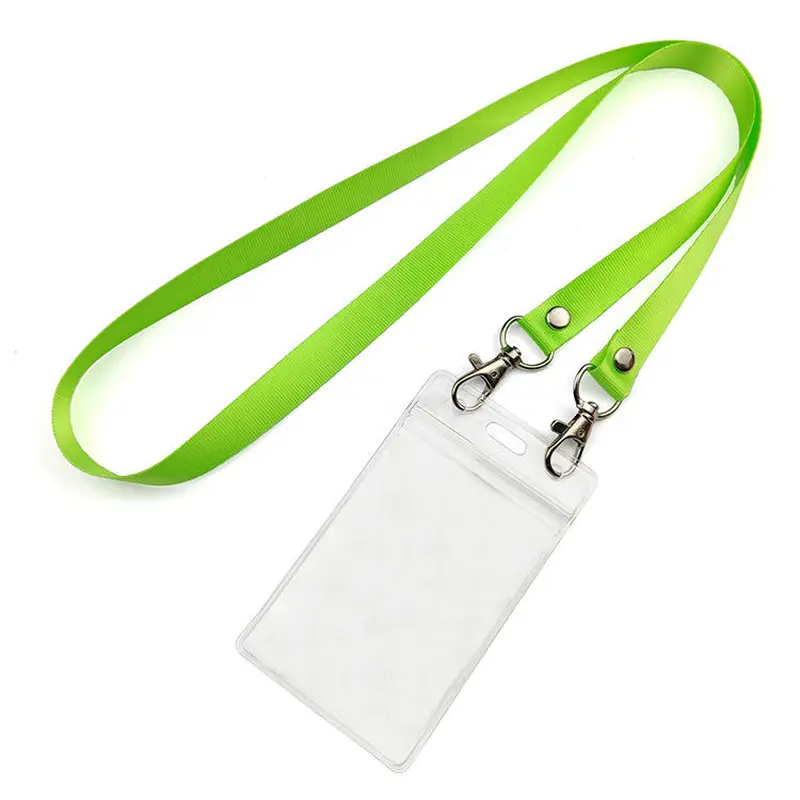 Custom Printed Double Hook ID Badge Holder Lanyard ID Neck Strap