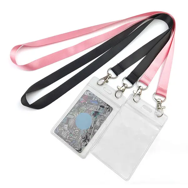 Custom Printed Double Hook ID Badge Holder Lanyard ID Neck Strap