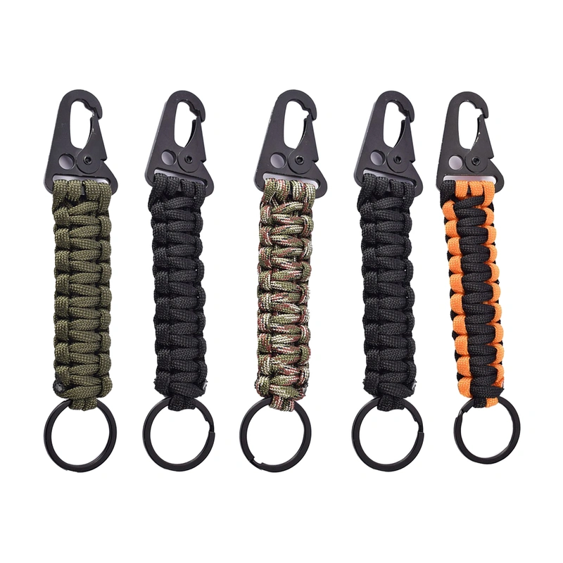 Outdoor Multifunction Survival Emergency Carabiner Rope Lanyard