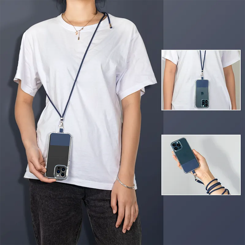 Smartphone Patch Strap Tab Lasso Tether Round Rope Phone Lanyard