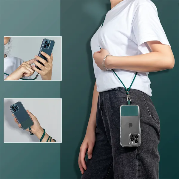 Smartphone Patch Strap Tab Lasso Tether Round Rope Phone Lanyard