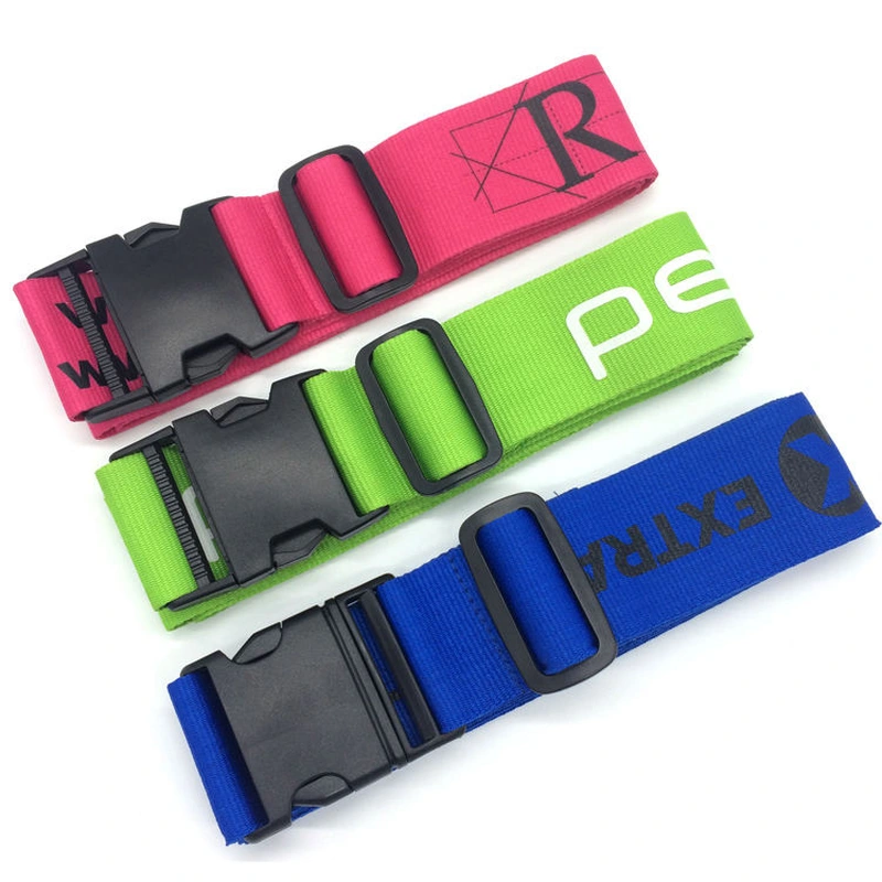 Customized Logo Travel Luggage Belt Luggage Strap for Suitcase