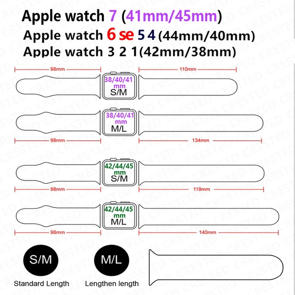 Silicone Strap for Apple Watch Band Bracelet Iwatch Series