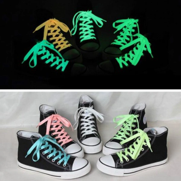 60-80-100-120cm Stylish Luminous Shoelace for Flat Canvas Shoes