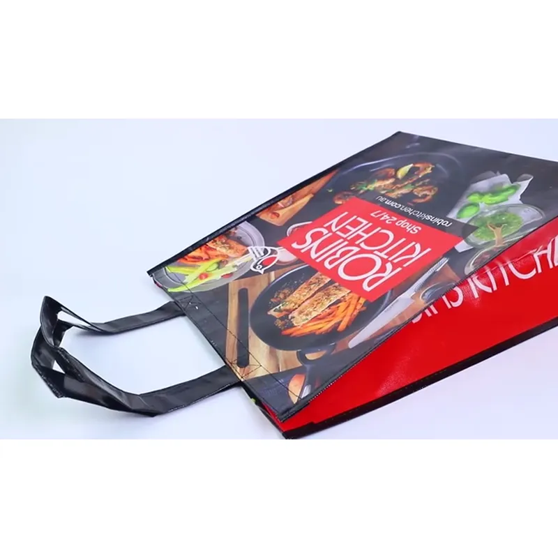 Custom Print Logo Reusable Promotional PP Woven Tote Shopping Bag 