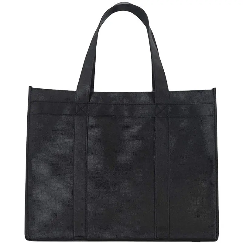 Reusable Grocery Bags Stands Upright Foldable Tote Non-woven Bags