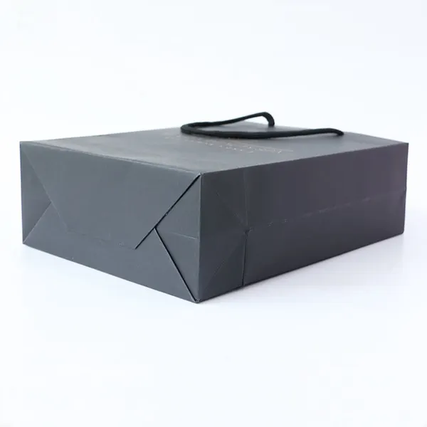 Luxury Black Printed Custom Logo Clothing Paper Shopping Bags