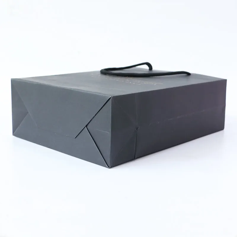 Luxury Black Printed Custom Logo Clothing Paper Shopping Bags