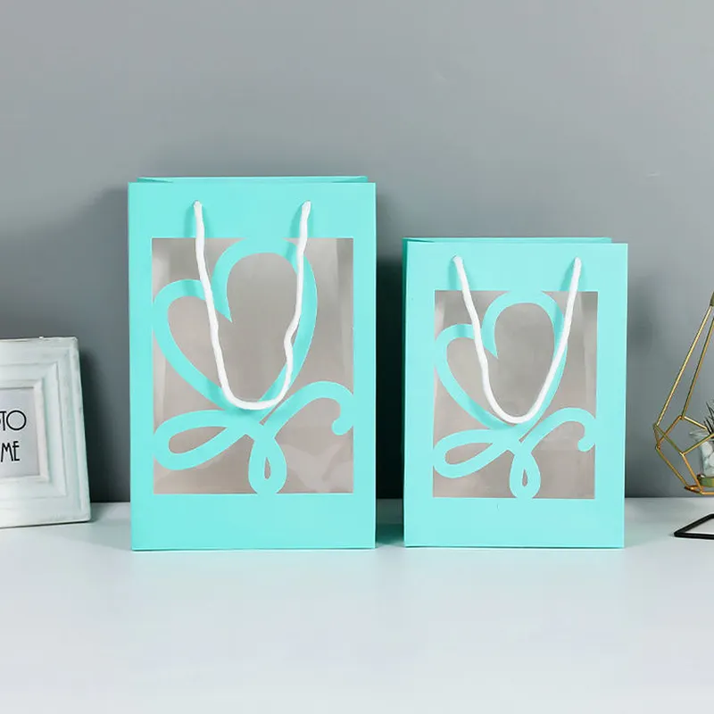 Custom Transparent Window Gift Shopping Paper Bag