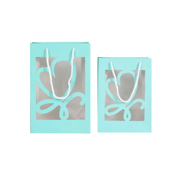 Custom Transparent Window Gift Shopping Paper Bag