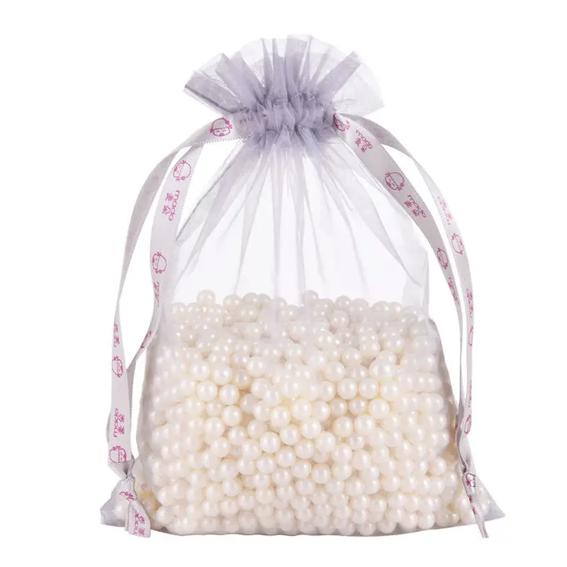 Mesh Storage Bag Drawstring Gift Pouch Bag