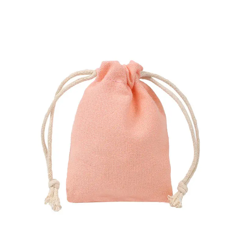 Drawstring Canvas Cotton Small Pouch with Custom Logo