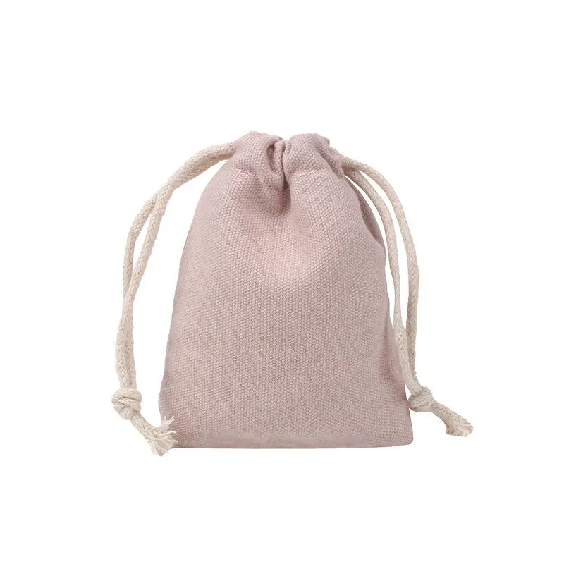 Drawstring Canvas Cotton Small Pouch with Custom Logo