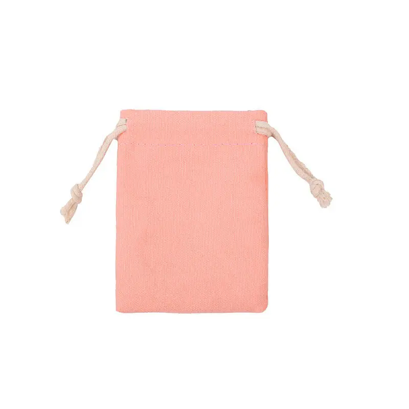 Drawstring Canvas Cotton Small Pouch with Custom Logo