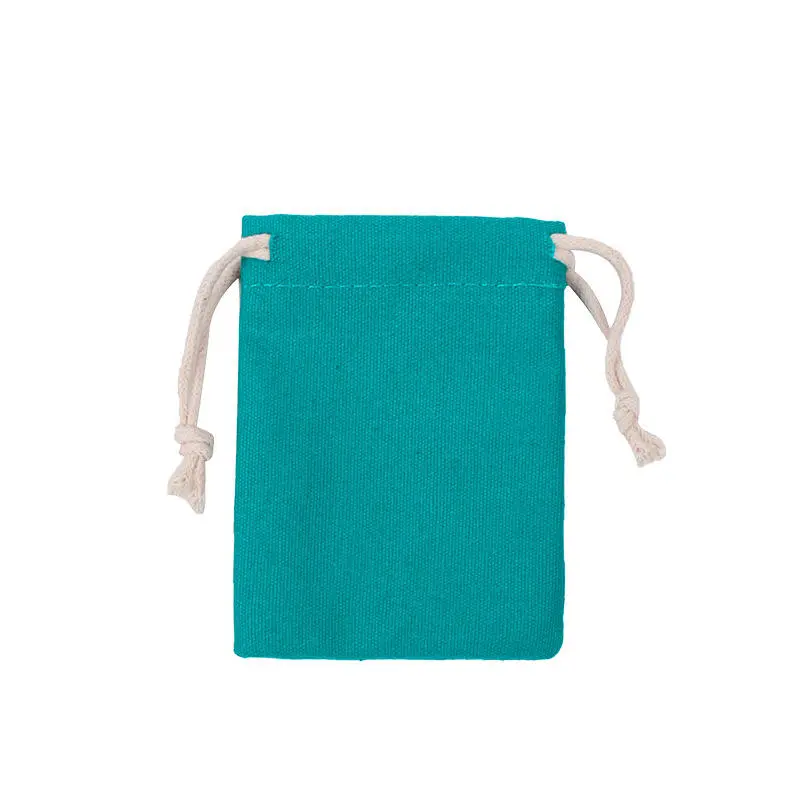 Drawstring Canvas Cotton Small Pouch with Custom Logo