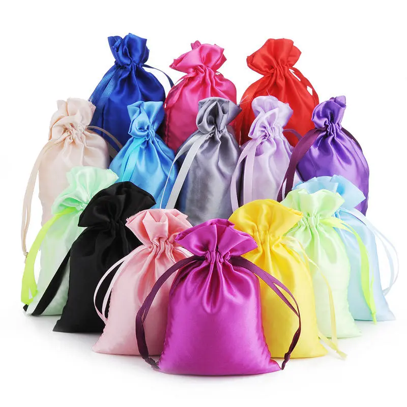 Drawstring Stain Pouch Bag with Ribbon Gift Bag