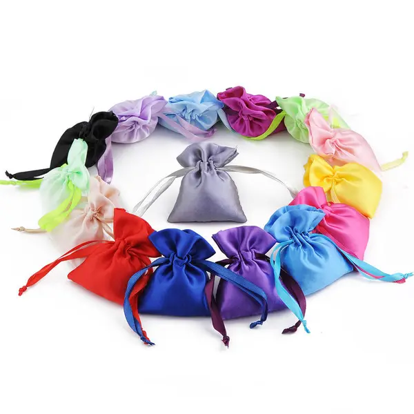 Drawstring Stain Pouch Bag with Ribbon Gift Bag