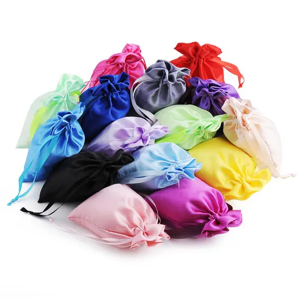 Drawstring Stain Pouch Bag with Ribbon Gift Bag